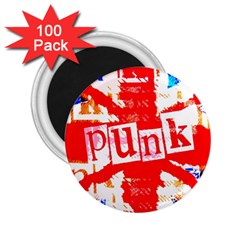 Punk Union Jack 2.25  Button Magnet (100 pack)