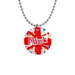 Punk Union Jack Button Necklace Front