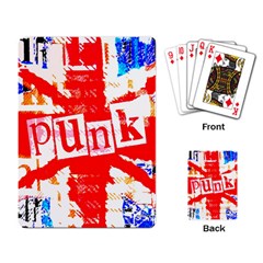 Punk Union Jack Playing Cards Single Design by ArtistRoseanneJones