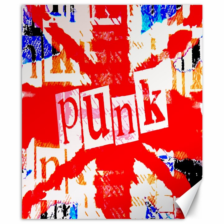 Punk Union Jack Canvas 8  x 10  (Unframed)