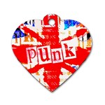 Punk Union Jack Dog Tag Heart (Two Sided) Front