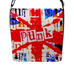 Punk Union Jack Flap Closure Messenger Bag (L)