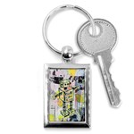 Graffiti Graphic Robot Key Chain (Rectangle) Front