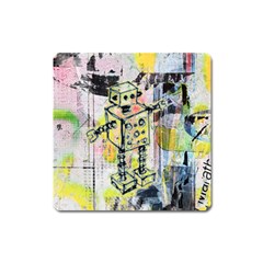 Graffiti Graphic Robot Magnet (square)