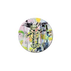 Graffiti Graphic Robot Golf Ball Marker 4 Pack