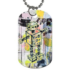 Graffiti Graphic Robot Dog Tag (two-sided) 