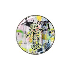 Graffiti Graphic Robot Golf Ball Marker 4 Pack (for Hat Clip)