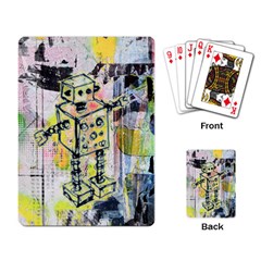 Graffiti Graphic Robot Playing Cards Single Design by ArtistRoseanneJones