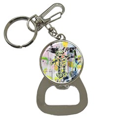 Graffiti Graphic Robot Bottle Opener Key Chain