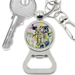 Graffiti Graphic Robot Bottle Opener Key Chain Front