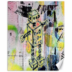 Graffiti Graphic Robot Canvas 16  X 20  (unframed)