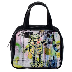 Graffiti Graphic Robot Classic Handbag (one Side)