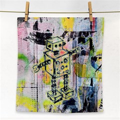 Graffiti Graphic Robot Face Towel