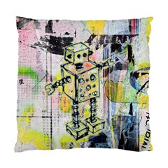 Graffiti Graphic Robot Cushion Case (two Sided) 