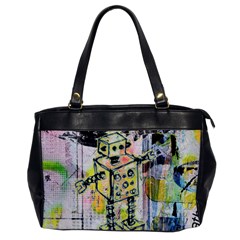 Graffiti Graphic Robot Oversize Office Handbag (one Side)