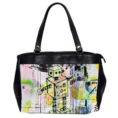 Graffiti Graphic Robot Oversize Office Handbag (two Sides)