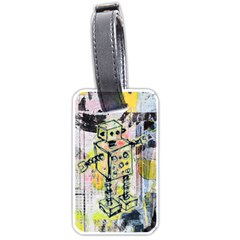 Graffiti Graphic Robot Luggage Tag (one Side) by ArtistRoseanneJones