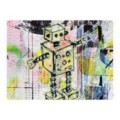 Graffiti Graphic Robot Double Sided Flano Blanket (mini) by ArtistRoseanneJones