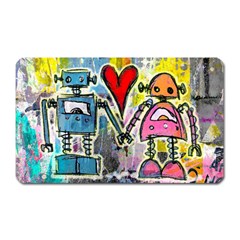 Graffiti Pop Robot Love Magnet (rectangular) by ArtistRoseanneJones