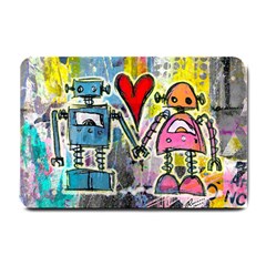 Graffiti Pop Robot Love Small Door Mat