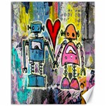 Graffiti Pop Robot Love Canvas 11  x 14  (Unframed) 10.95 x13.48  Canvas - 1