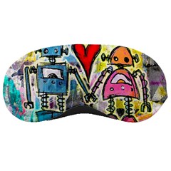 Graffiti Pop Robot Love Sleeping Mask by ArtistRoseanneJones