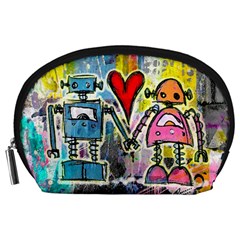 Graffiti Pop Robot Love Accessory Pouch (large)