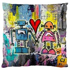 Graffiti Pop Robot Love Standard Flano Cushion Case (one Side)