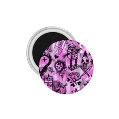 Pink Scene Kid Sketches 1 75  Button Magnet by ArtistRoseanneJones