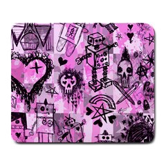 Pink Scene Kid Sketches Large Mouse Pad (rectangle)