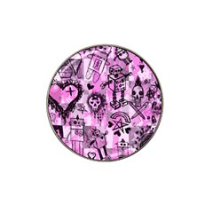 Pink Scene Kid Sketches Golf Ball Marker 4 Pack (for Hat Clip) by ArtistRoseanneJones