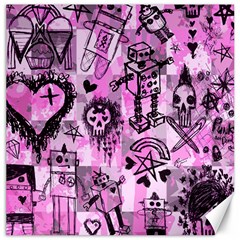 Pink Scene Kid Sketches Canvas 16  X 16  (unframed)