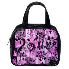 Pink Scene Kid Sketches Classic Handbag (one Side) by ArtistRoseanneJones