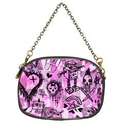 Pink Scene Kid Sketches Chain Purse (two Sided)  by ArtistRoseanneJones