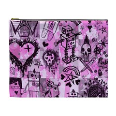 Pink Scene Kid Sketches Cosmetic Bag (xl)