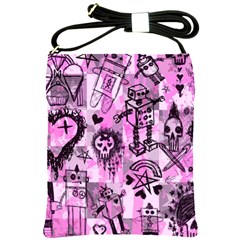 Pink Scene Kid Sketches Shoulder Sling Bag