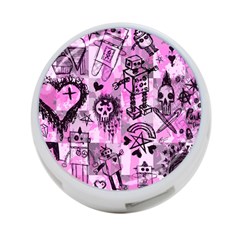 Pink Scene Kid Sketches 4-port Usb Hub (one Side)