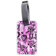 Pink Scene Kid Sketches Luggage Tag (two Sides) by ArtistRoseanneJones