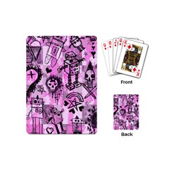 Pink Scene Kid Sketches Playing Cards (mini) by ArtistRoseanneJones