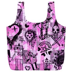 Pink Scene Kid Sketches Reusable Bag (xl) by ArtistRoseanneJones