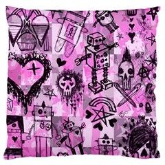 Pink Scene Kid Sketches Standard Flano Cushion Case (one Side) by ArtistRoseanneJones