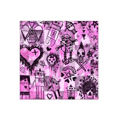 Pink Scene Kid Sketches Satin Bandana Scarf