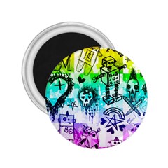 Rainbow Scene Kid Sketches 2 25  Button Magnet