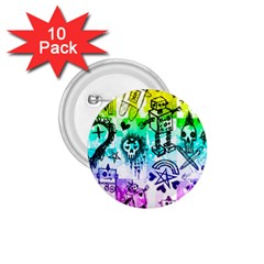 Rainbow Scene Kid Sketches 1 75  Button (10 Pack)