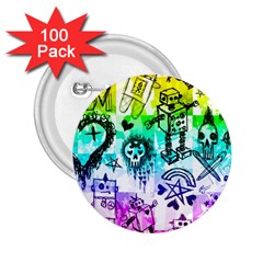 Rainbow Scene Kid Sketches 2 25  Button (100 Pack) by ArtistRoseanneJones