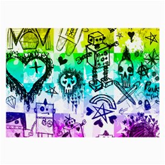 Rainbow Scene Kid Sketches Glasses Cloth (large, Two Sided)