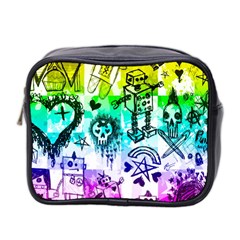 Rainbow Scene Kid Sketches Mini Travel Toiletry Bag (two Sides)