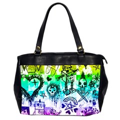 Rainbow Scene Kid Sketches Oversize Office Handbag (two Sides) by ArtistRoseanneJones