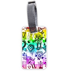 Rainbow Scene Kid Sketches Luggage Tag (one Side) by ArtistRoseanneJones