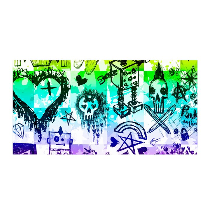 Rainbow Scene Kid Sketches Satin Wrap